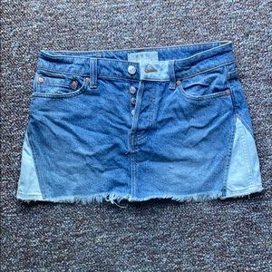 Free People mini denim skirt